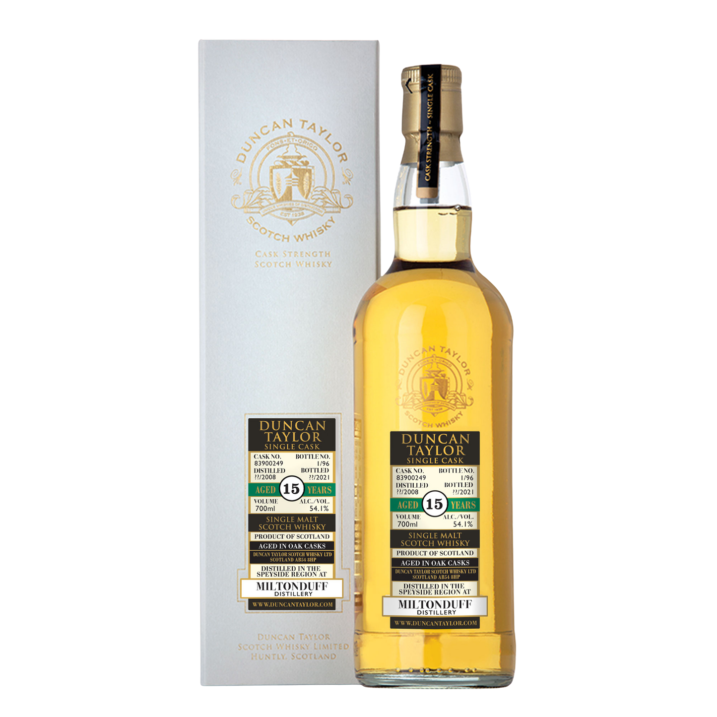 Only The Best Miltonduff 2008 Single Malt Scotch Whisky 15 Years - Cask No. 83900249
