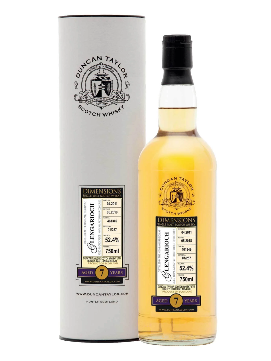 Dimensions Glen Garioch 2011 Single Malt Scotch Whisky 7 Years - Cask No. 461349