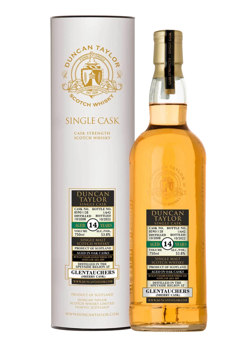 Only The Best Glentauchers 2008 Single Malt Scotch Whisky 14 Years - Sherry Cask No. 85901128