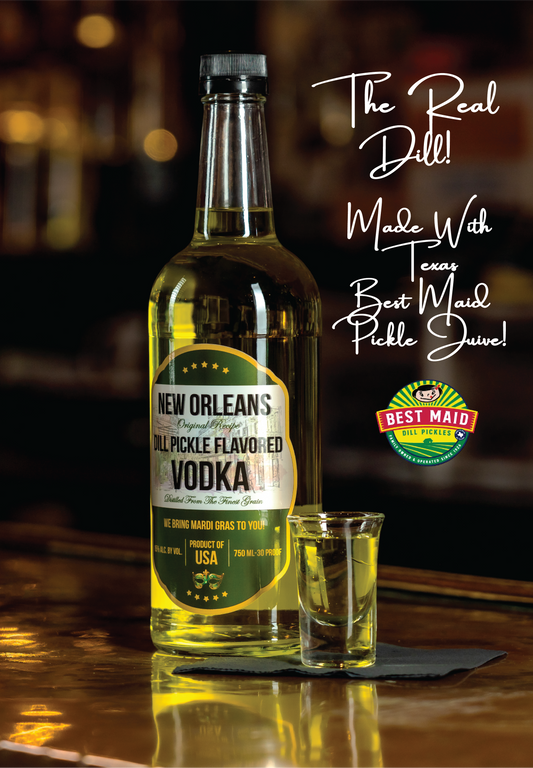 New Orleans Dill Pickle Vodka, 750ml 15% ABV (30 Proof)