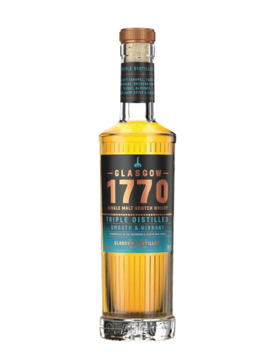 Glasgow 1770 Triple Distilled Release No. 1 Single Malt Scotch Whisky 46% ABV 700mL