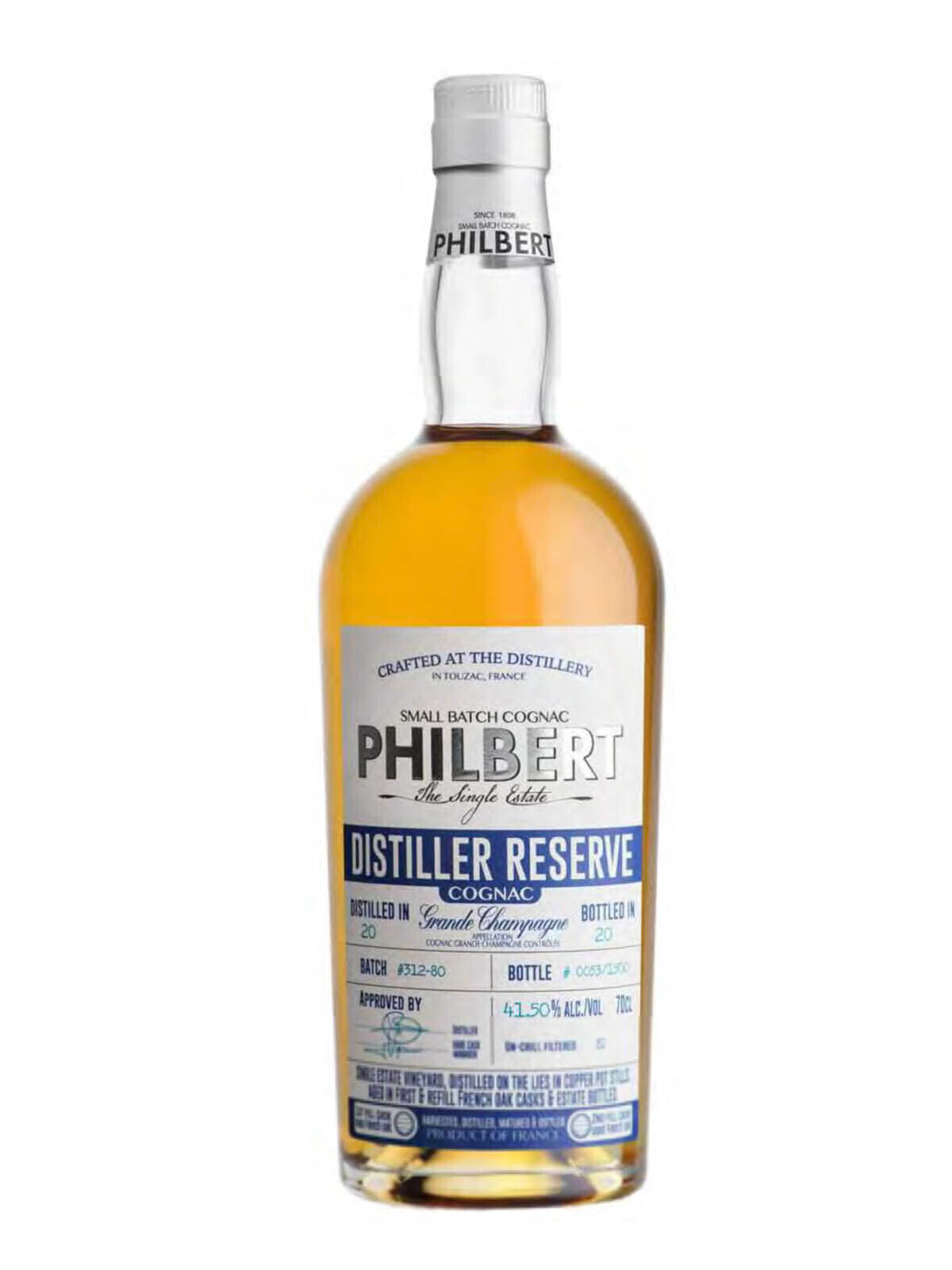 Philbert Distiller Grande Champagne 41.5% ABV 750mL