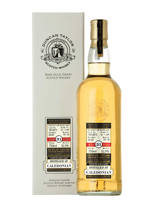 Duncan Taylor Rare Auld Grain Caledonian 1987 31 Year Old Scotch Whisky Cask #7823875 52.9% ABV 750mL