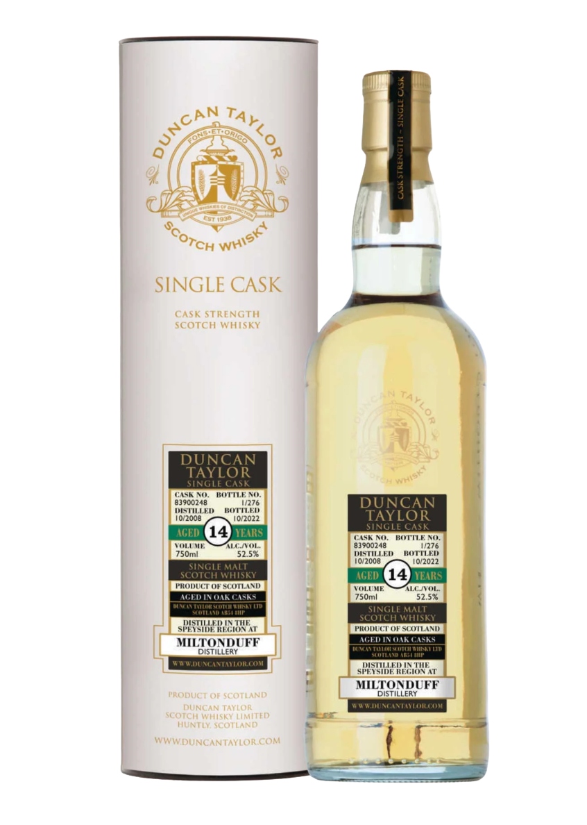 Only The Best Miltonduff 2008 Single Malt Scotch Whisky 14 Years - Cask No. 83900248