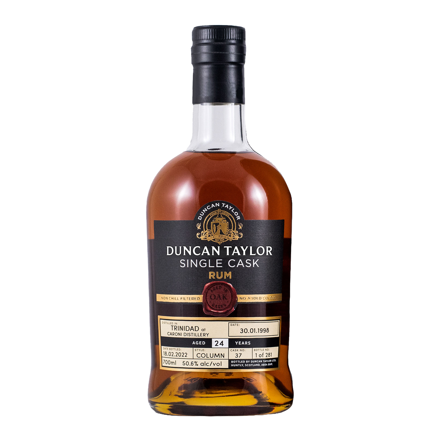 Duncan Taylor Single Cask Rum Caroni, Trinidad 1998 - 24 Years - Cask No. 38