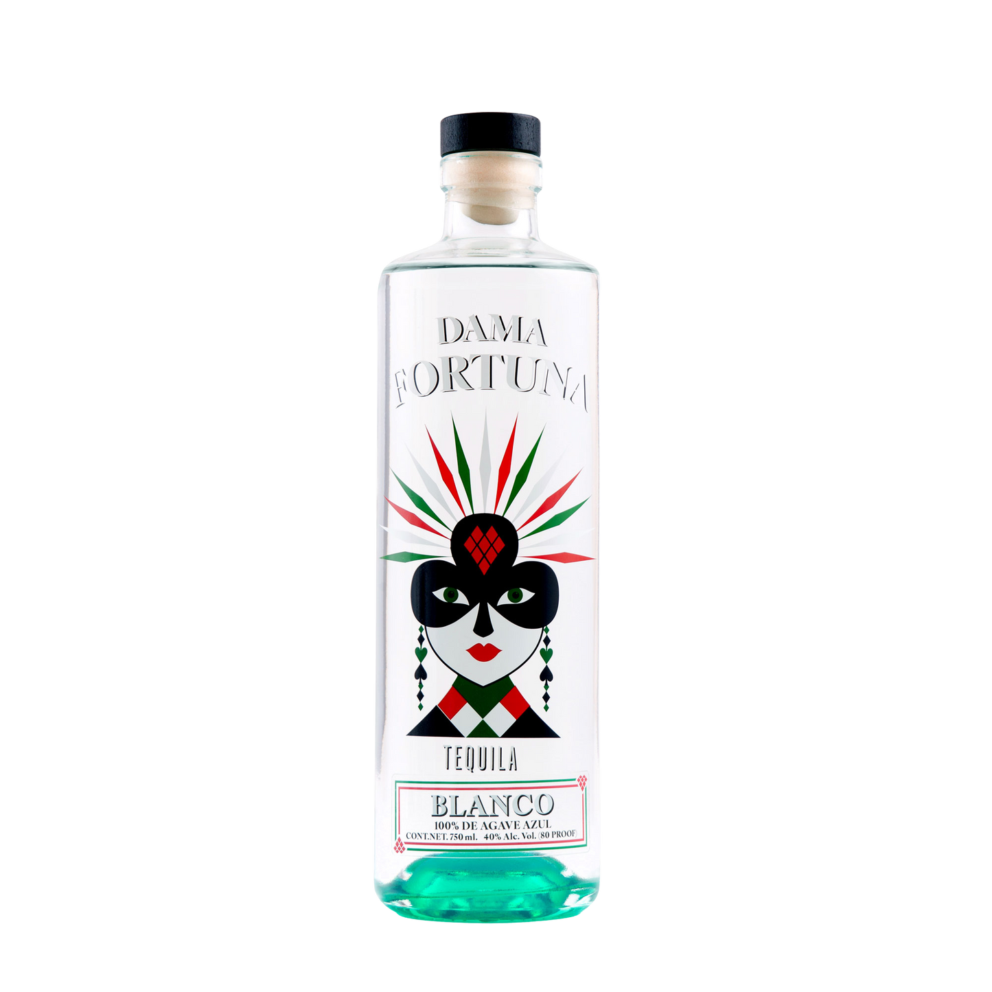 Dama Fortuna single estate tequila blanco bottle