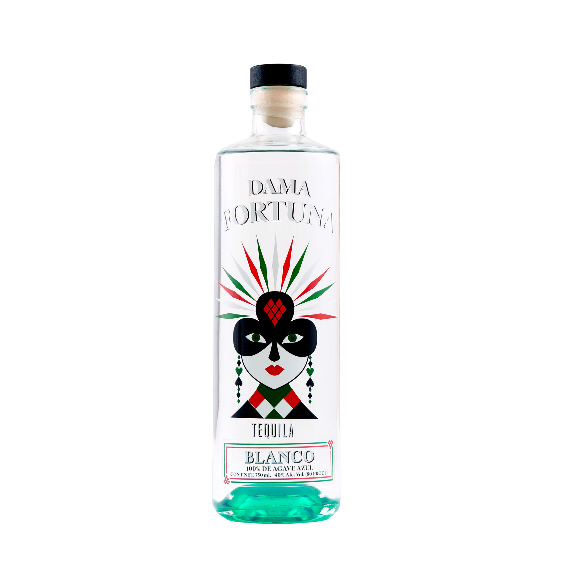 Dama Fortuna single estate tequila blanco bottle