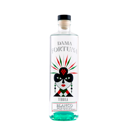 Dama Fortuna single estate tequila blanco bottle