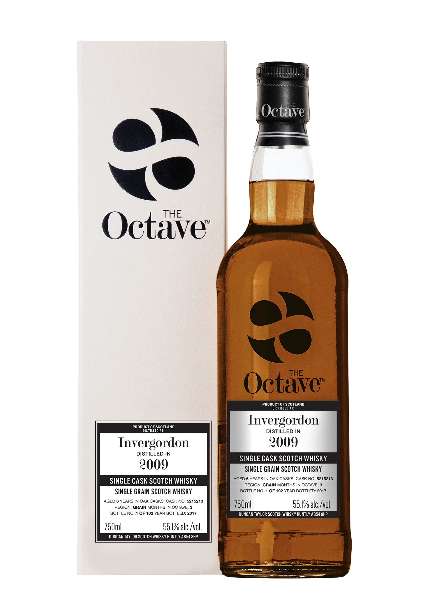 Octave Invergordon 2009, 8 year old cask 5215213 @ 55.1%