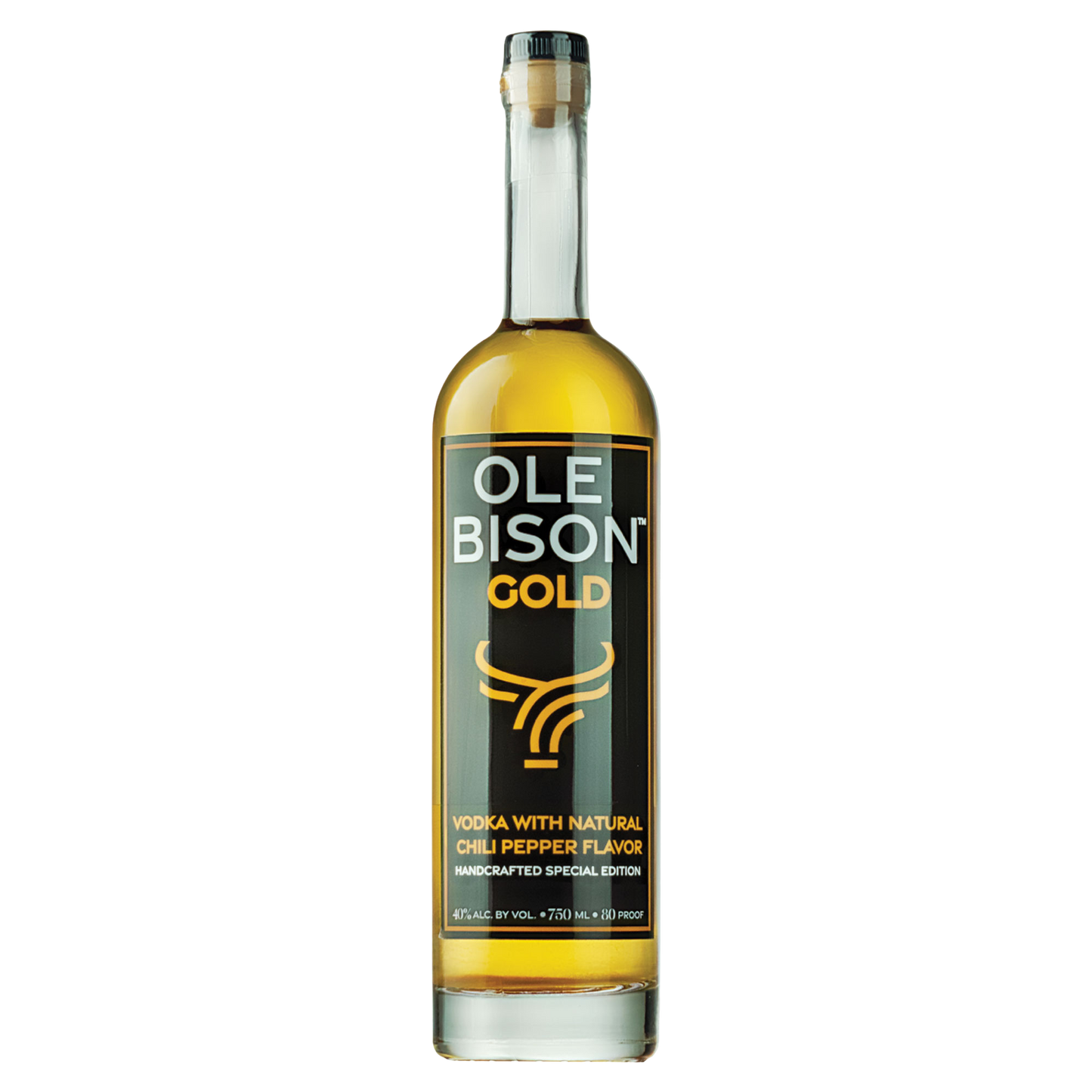 OLE BISON™ GOLD VODKA with Natural Chili Peppers
