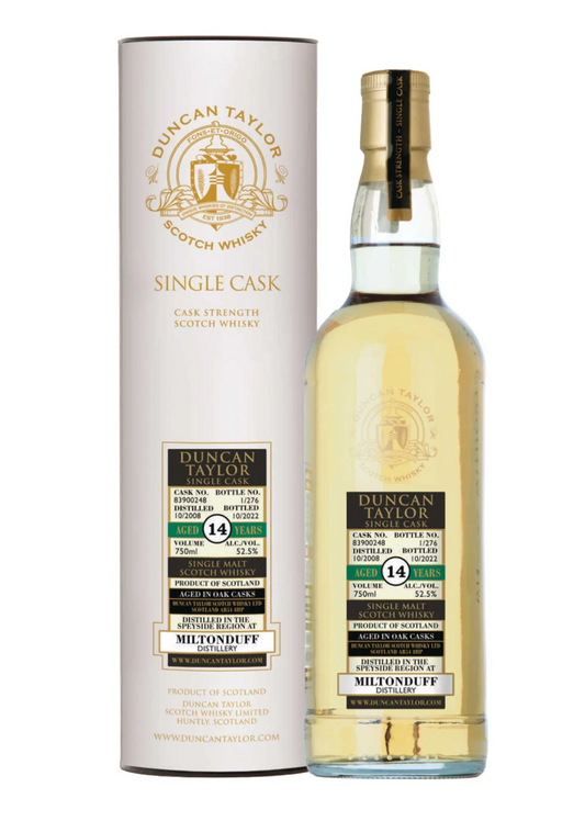 Only The Best Miltonduff 2008 Single Malt Scotch Whisky 14 Years - Cask No. 83900248