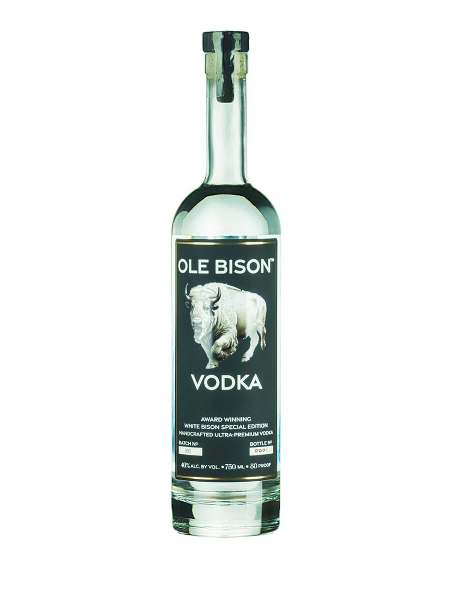 Ole Bison Vodka 40% ABV 750mL